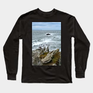 Rocks, Sea And Lundy Island Long Sleeve T-Shirt